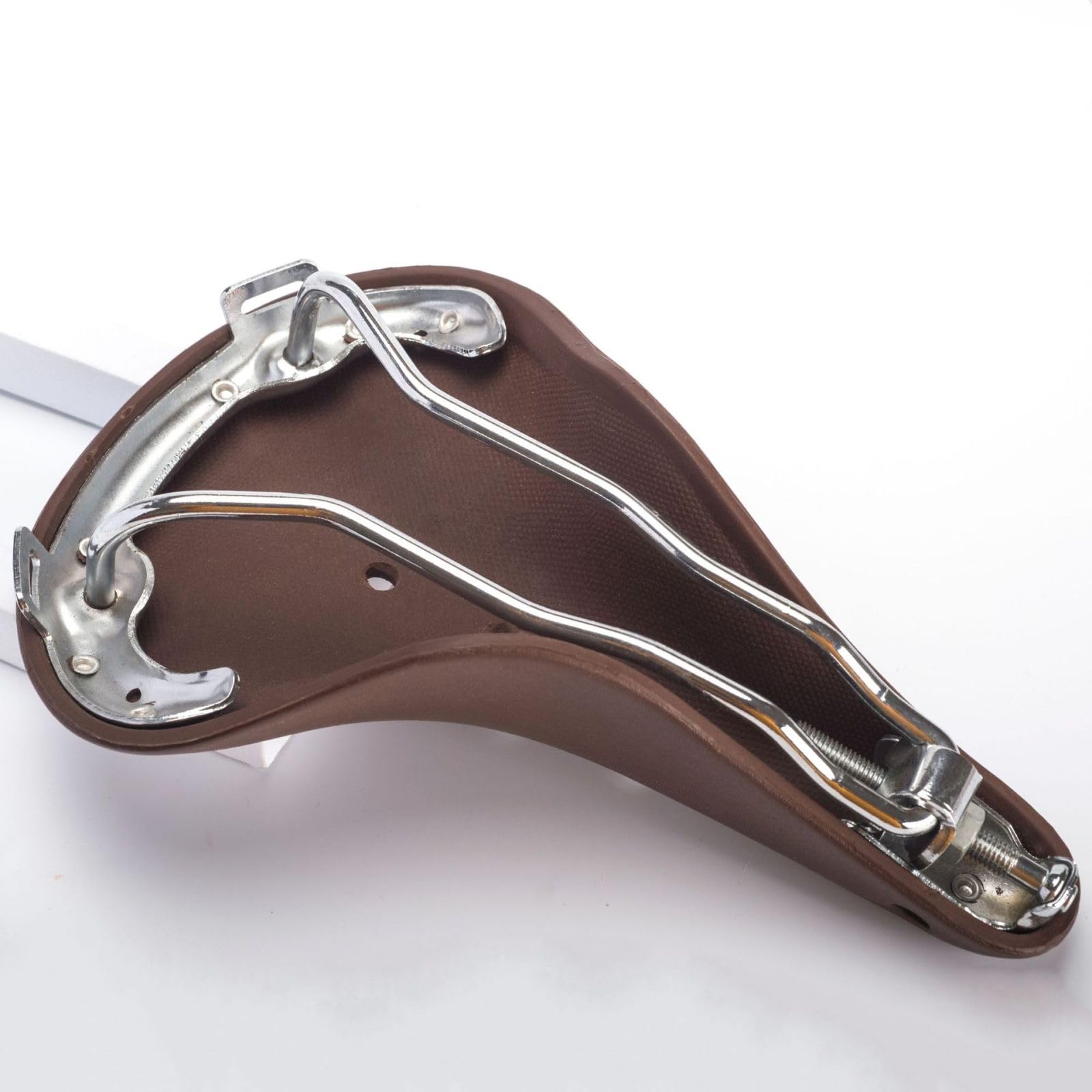 Selle De Vélo Confortable En Cuir PU – Ergonomique, Respirante, Imperméable – Marron – Pour Vélo Route & Fixie