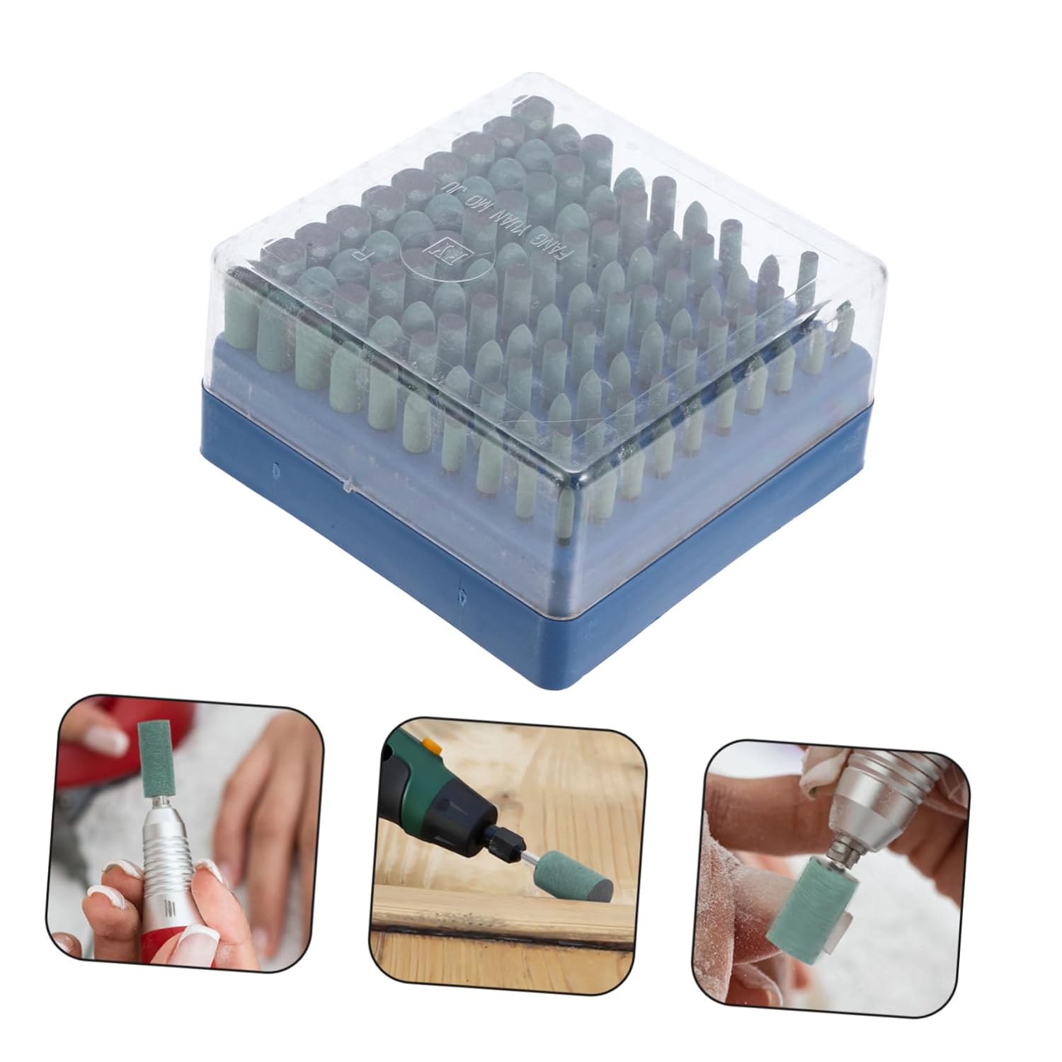 Homoyoyo Grinding Stones Abrasive Mounted Points for Versatile Lightweight Grinding Wheels Quick Replacement Sanding Bits Green Rubber Mounted Heads