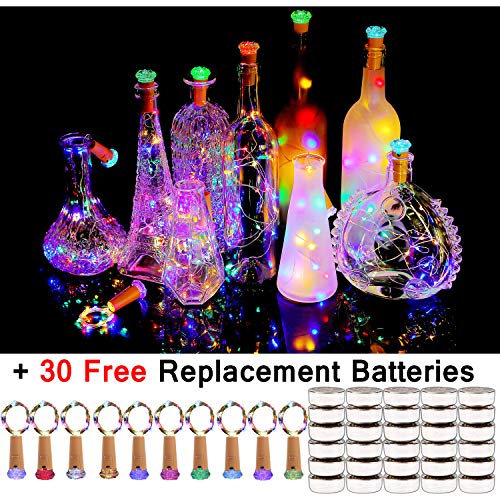 KZOBYD Wine Bottle Lights with Cork 10 Pack Fairy Battery Operated Mini Lights