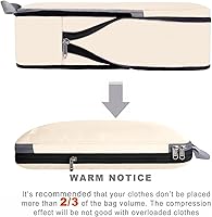 Vista 220 de BAGAIL 4 juegos/6 juegos/8 cubos de compresión para embalaje, accesorios de viaje, organizadores de embalaje expandibles (malla cuadrada, 06-beige)