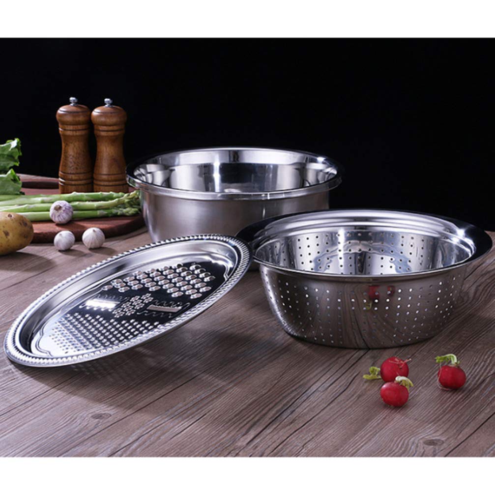 Cabilock Ergonomic Design Fruit Slicer Set Strainer Stainless Steel Vegetable Peeler Grater Slicer