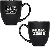 Vista 72 de Rico Industries NCAA Primary - Taza personalizada de 15 onzas, color negro mate, para bebidas calientes o frías Tigres del Estado de Aplastar