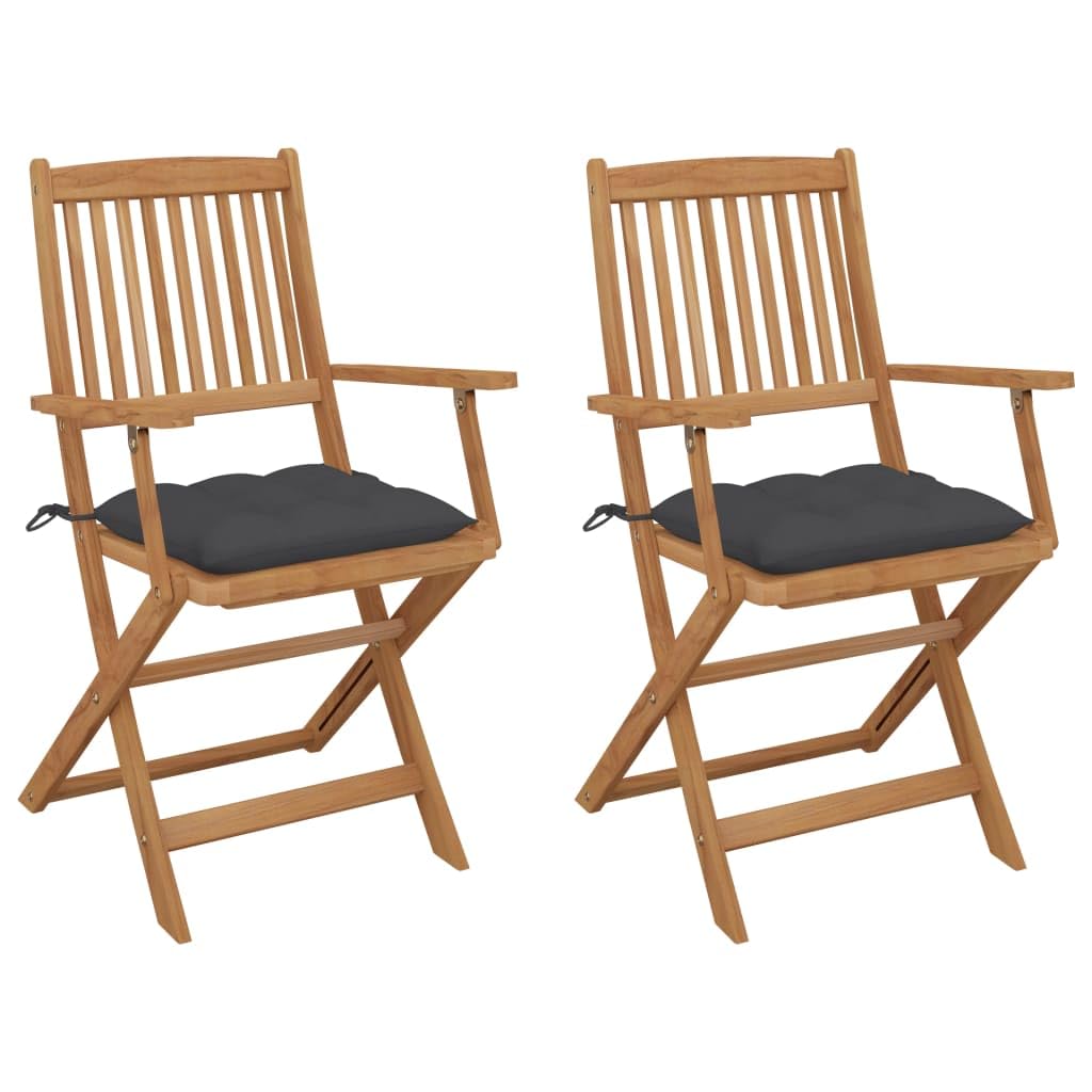 Chaises Pliables de Jardin Lot de 2 en Bois Contre le Manque de Place | Chaise Terrasse Balcon