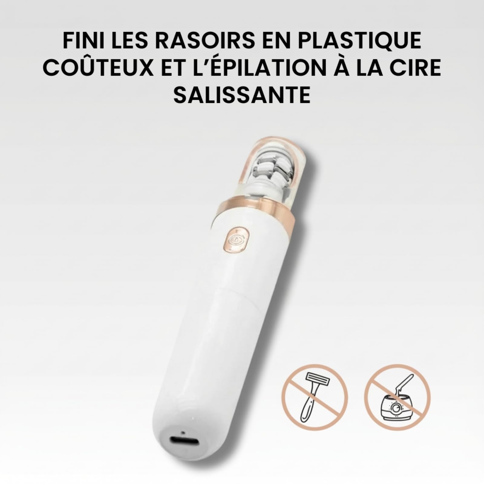 Klyne EpilSmooth Pro，Épilateur Électrique 2-en-1 Rechargeable pour Femmes avec Lumière LED, Tête de Remplacement Offerte,Épilation douce，Convient pour l'épilation complète du corps