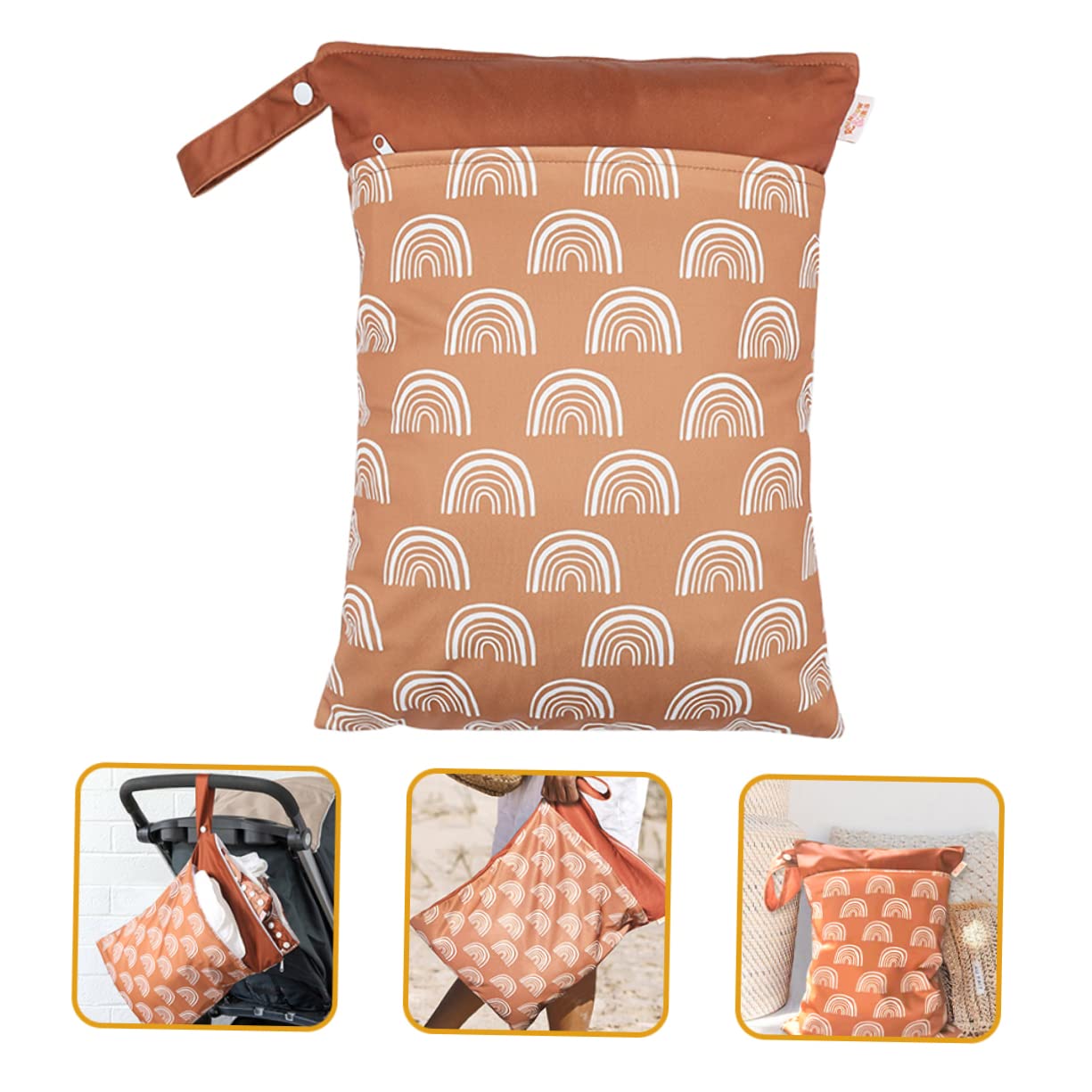 TOYANDONA 4 Piezas Bolsa Mojada Bolsas Organizadoras De Pañales Bolsa Seca Mojada Sacos De Pañales Esenciales De La Bolsa De Pañales Tienda De Cuna Pañal De Bebe Nórdico Tela Bebé