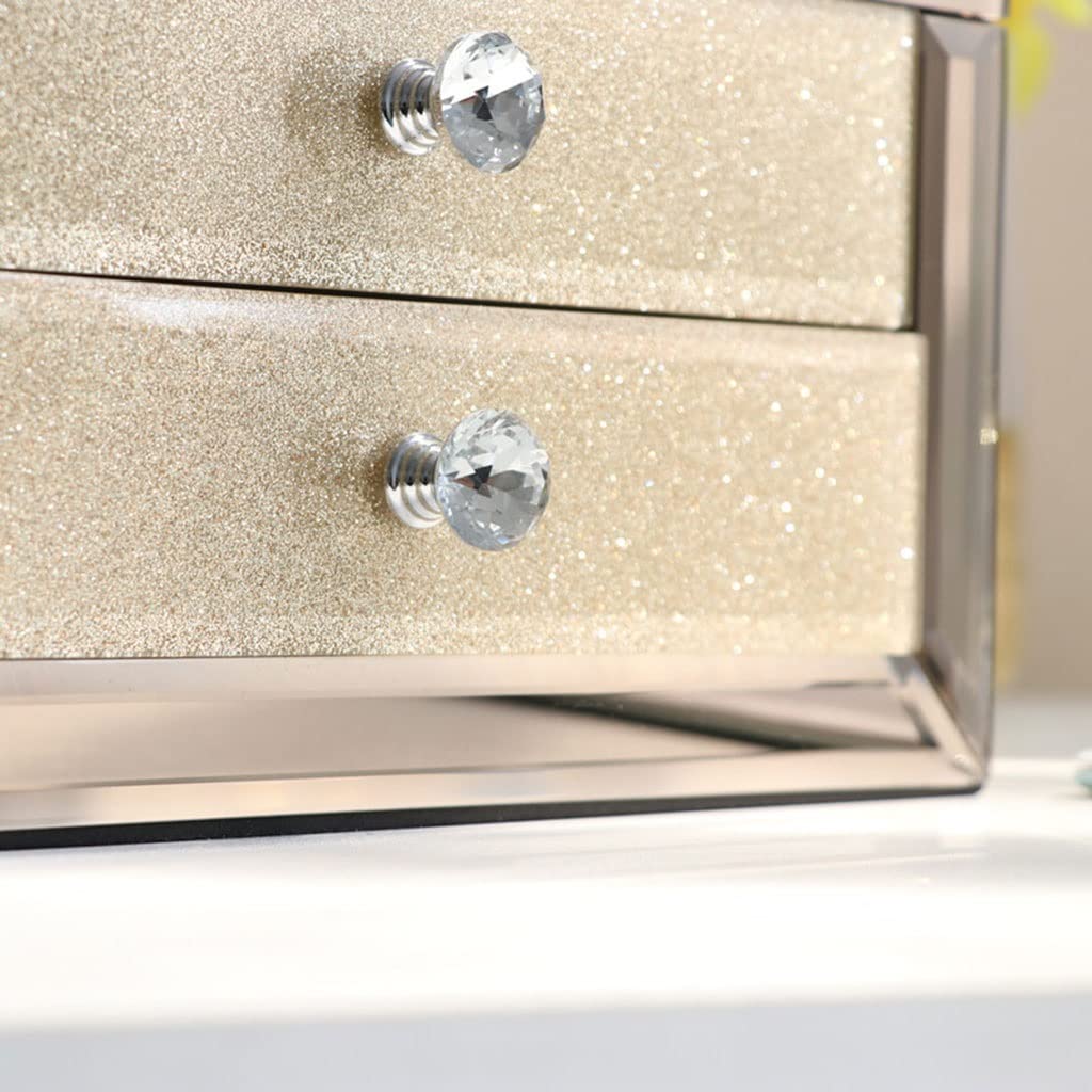 Schmucketui Schmuckschatulle Schmuckdisplay Aufbewahrung Schmuckschatulle 2-lagiger Schmuck-Organizer mit Schubladen, Elegante große Schmuckschatullen für Frauen und Mädchen als Geschenk,