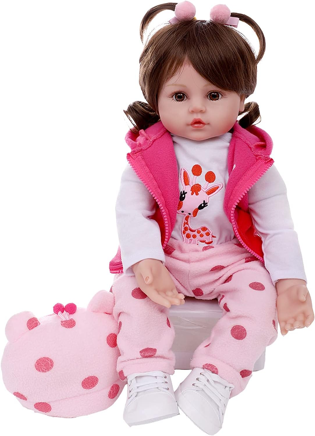 ZIYIUI Muñecas Reborn Bebé Niña 24 Pulgadas 60cm Silicone Morbido Vinile Corpo Pieno Realistico Bebé Reborn Barato Regali di Natale Kits Bebé Reborn Toddler