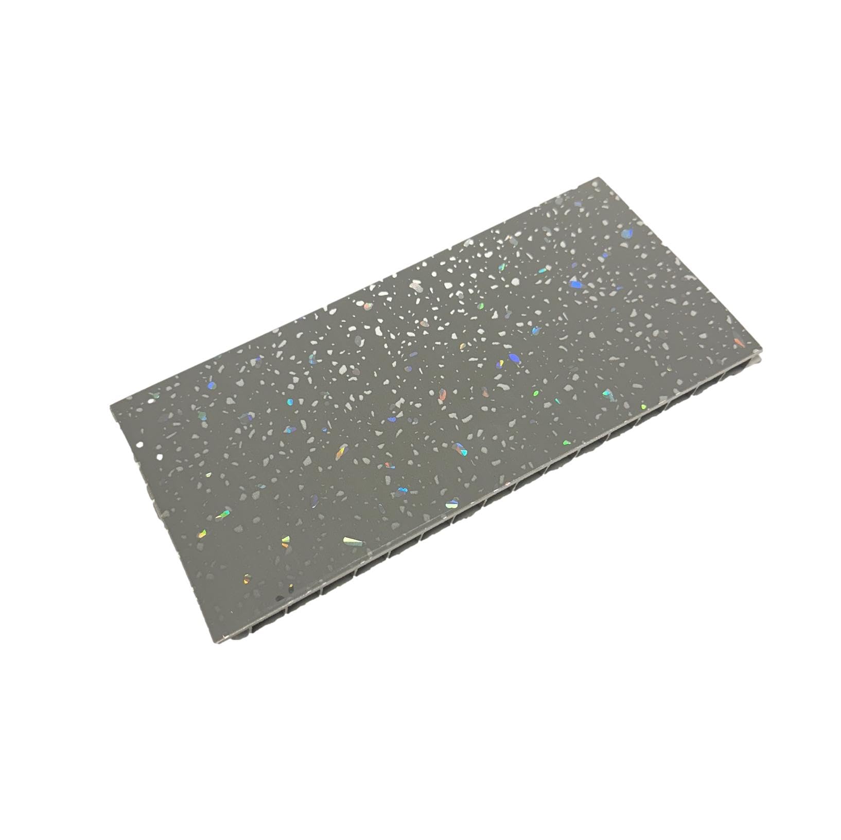DBS Grey Sparkle 10mm Sample Piece Bathroom PVC Cladding Wall Shower Panel Sample