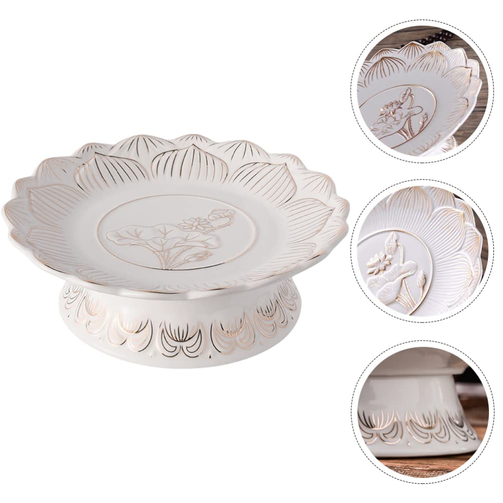 Cabilock 2pcs Buddhist Offering Plate - 6.8 Inch Buddhist