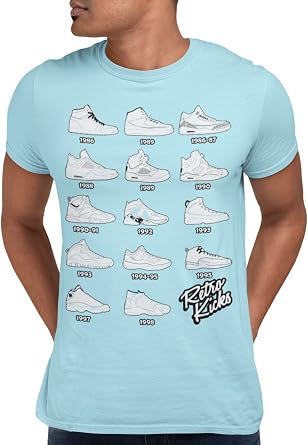 All White Retro Sneakers Image T Shirt to Match Sneakers, Tee to Match 1 2 3 4 5 6 11 12 13