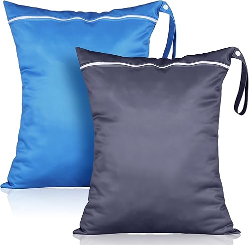 Vista 25 de Shappy 2 Piezas Bolsa de Lavandería de Viaje Grande Lavable Impermeable Seca/Húmeda Bolsa Grande para Ropa Sucia Baño Entrenamiento (Estilo Abeja)