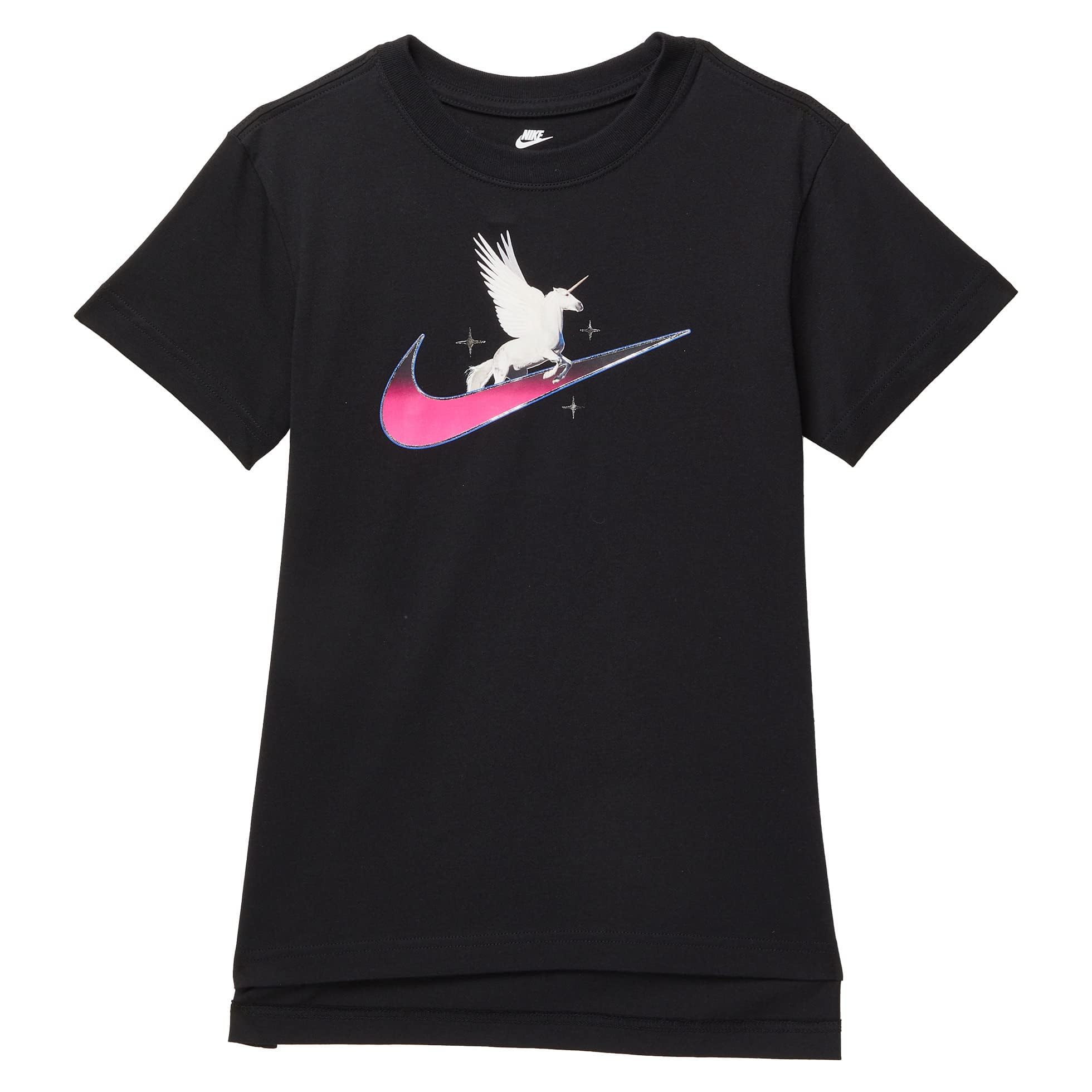 NIKE DX1706-010 G NSW TEE BF Shine T-Shirt Unisex Black Size XS