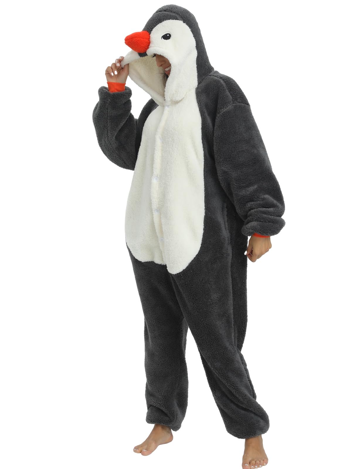 LATH.PIN Pijama tipo mameluco de animal para adultos, unisex, de una pieza, disfraz de Halloween, cosplay, ropa de dormir para mujeres y hombres