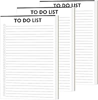 Vista 9 de Nokingo (3 Packs) To Do List Notepad - 50 Sheets/Pad, Total 150 Sheets, To Do List Pad with Check List Organizing, Tear Off, Simple Script, College