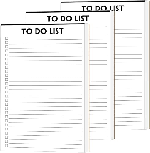 Miniatura 1 de Paquete de 3 bloc de notas de lista de tareas de Nokingo  50 hojaspaquete, total 150 hojas, cuaderno de lista de tareas con organización de lista de