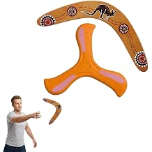 WNXBFO 2 Pcs Wooden Boomerang Set, Aerodynamic Flying Disc, Outdoor Sports Gear, Professional Flying Toy for Recreation Backyard Games,Outing Family Fun,Beach Play Toy,Safe & Sturdy Design