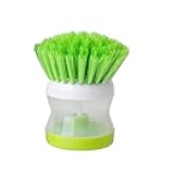 HYROOY Kitchen Wash Tool Dish Plastic Brush with Washing Up Liquid Soap Dispenser Plastic