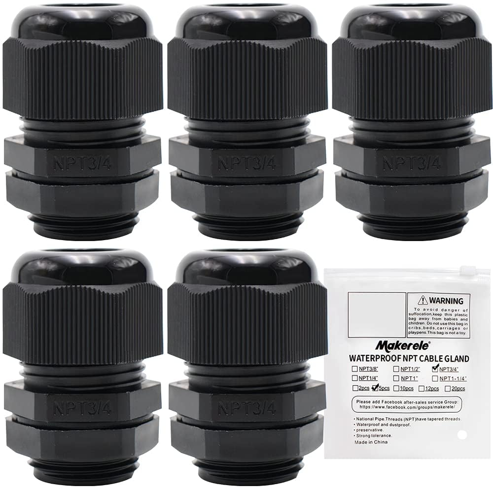 MAKERELE Cord Grip NPT Cable Glands Kit for Electrical Waterproof Box — Amazon image 28