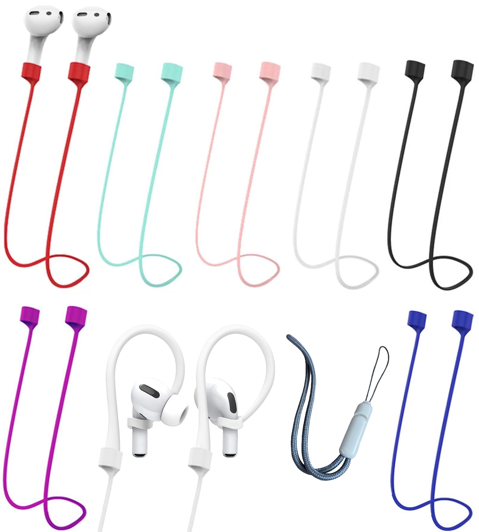 Evita caídas con la correa magnética para AirPods Pro, cordón protector de cuello anticaída 8