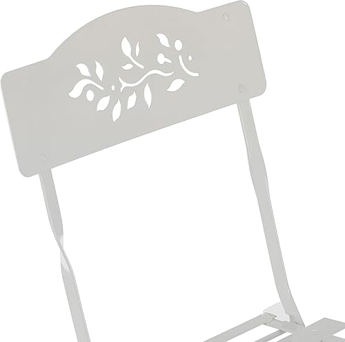 Miniatura 10 de Alpine, juego de mesa y sillas de metal, con 2 sillas, Y, 1, Blanco