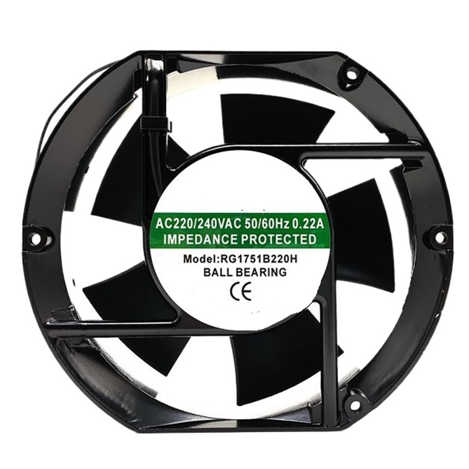 Lzikkgki One Color Rg1751b220h Ac 220V 0.22A 172X172x51mm 2-Wire Cooling Fan