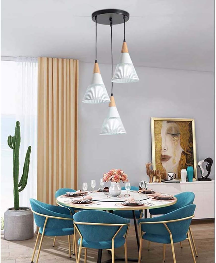 Chandelier-Modern Minimalist Round Glass Chandelier Nordic Restaurant Bar Living Room Lamp Bedroom Bedside 3 Disc Small Chandelier 40100 cm Long Life (Colour: Black) (White)