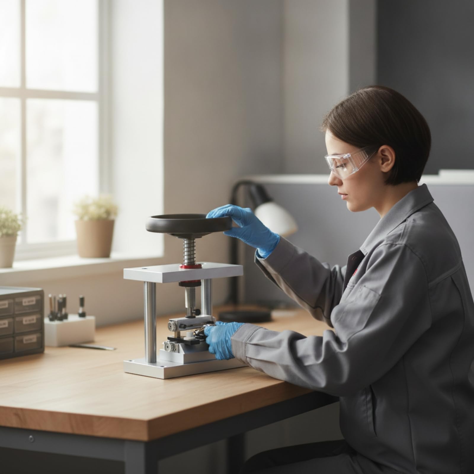 Apricassa con Volano Professionale Apricasse da Banco Regolabile Attrezzo per Orologiai, Collezionisti, Laboratorio