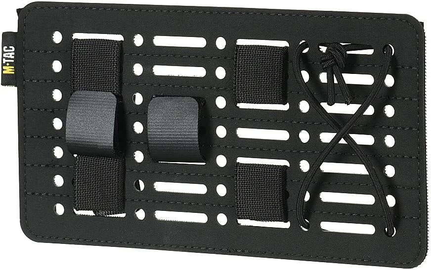 M‑Tac Rigid MOLLE Organizer Panel – Tactical Hook & Loop Backpack Insert with Elastic Cords, Modular Admin Utility for EDC, Military, Outdoor