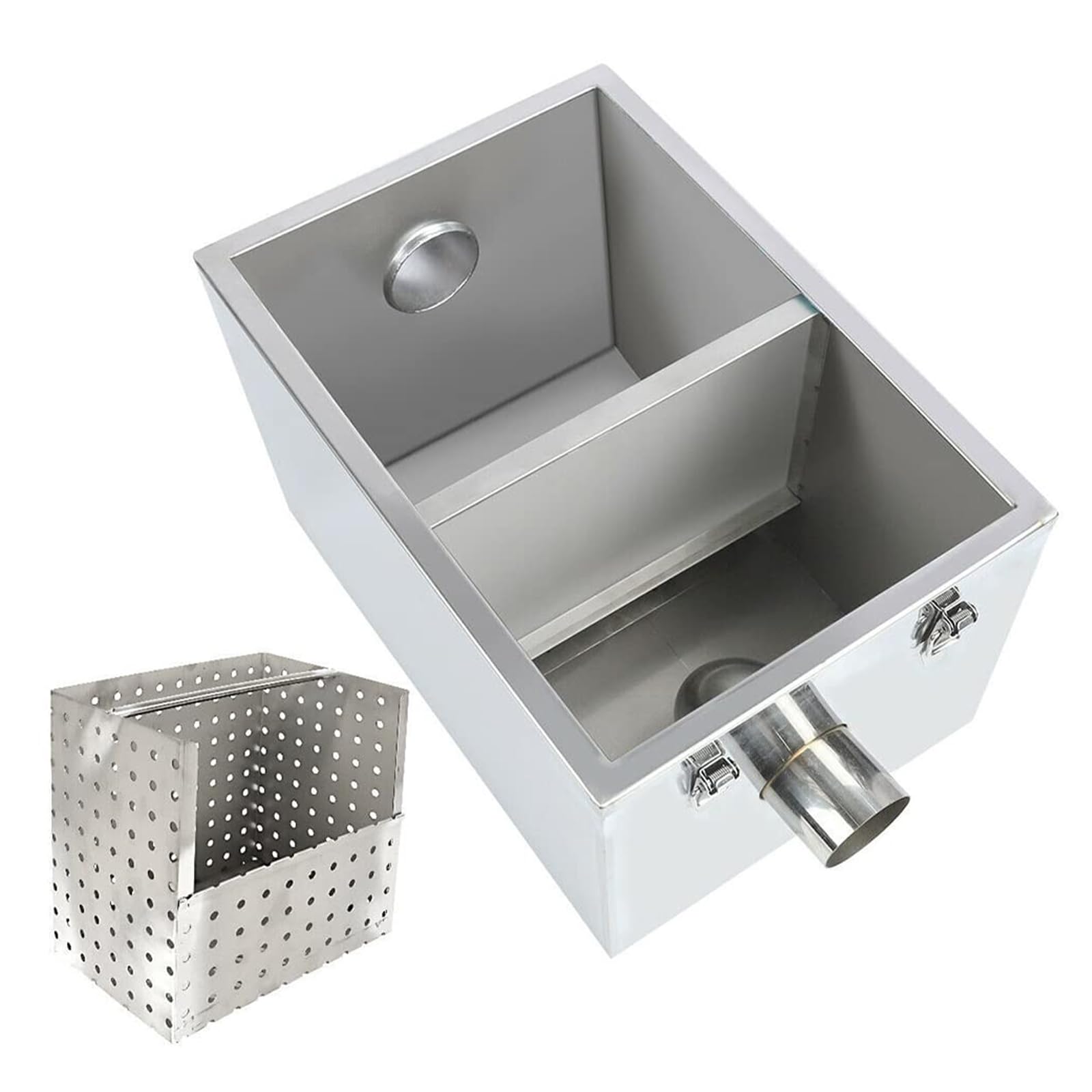 Fettfalle Fettabsperrer, Öl-Wasser-Abscheider, Edelstahl-Fettabscheider