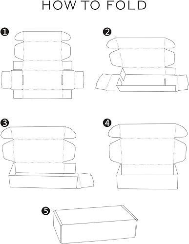 Vista 5 de RUSPEPA Sobres de cartón corrugado reciclables, 6 x 4 x 1 pulgada, caja de cartón perfecta para enviar pequeñas fundas de teléfono celular, paquete
