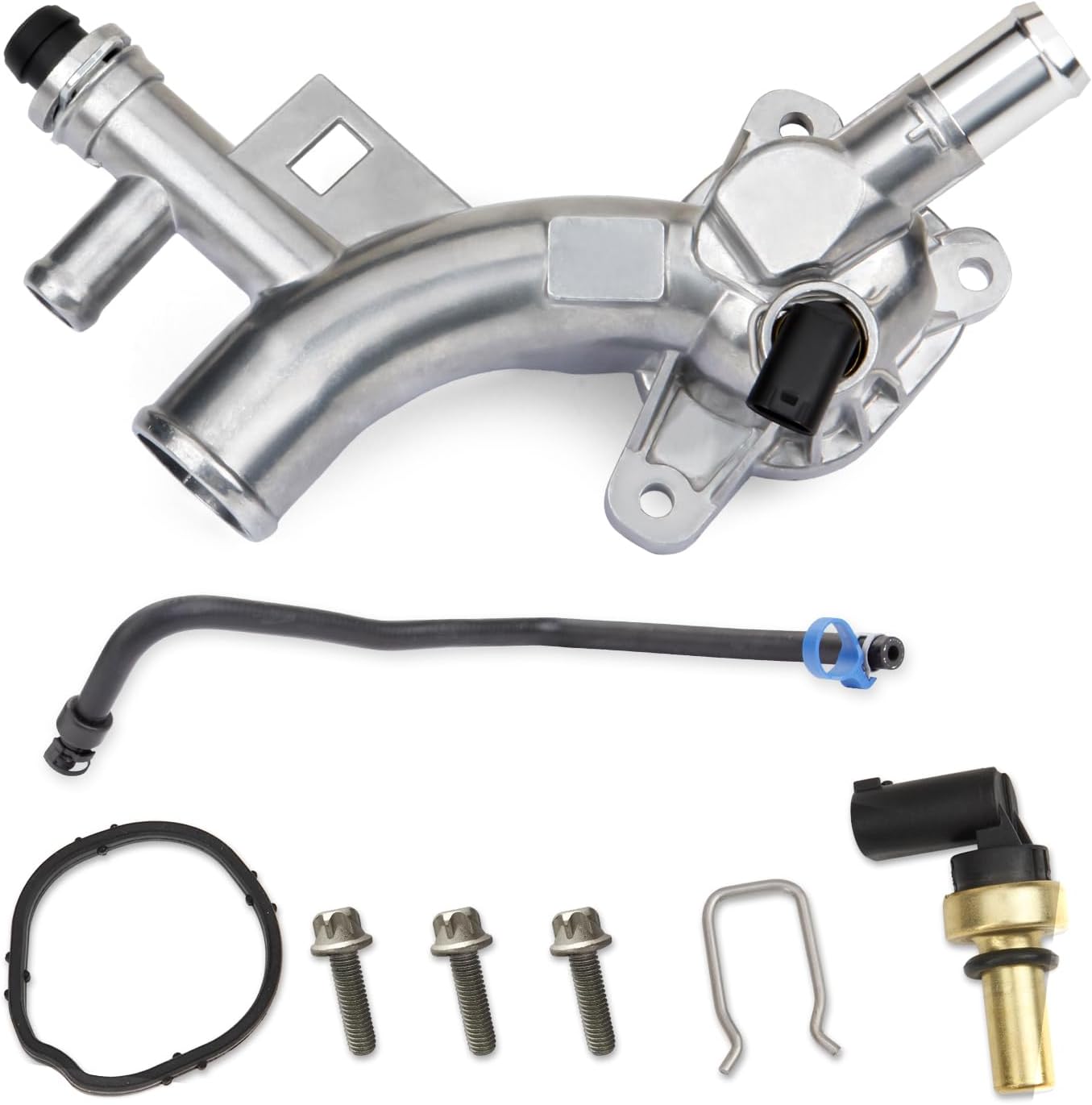 Upgraded Aluminum Engine Coolant Housing Water Outlet Compatible With Buick Encore Chevy Cruze Sonic Trax 1.4L 2012-2020 25193922 Upgraded Aluminum Engine Coolant Housing Water Outlet Compatible With Buick Encore Chevy Cruze Sonic Trax 1.4L 2012-2020 25193922