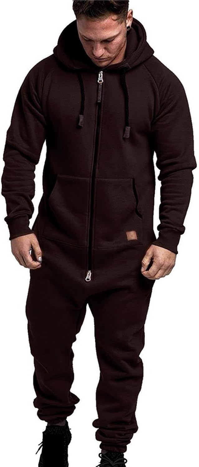 EflAl Onesie jumpsuit met capuchon, voor heren extra grote