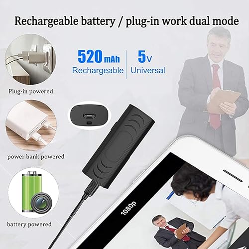 Miniatura 7 de Cámaras de seguridad ocultas Mini cámara espía 1080 p HD inalámbrica WiFi visión remota Tiny cámaras de vigilancia para el hogar interior al aire