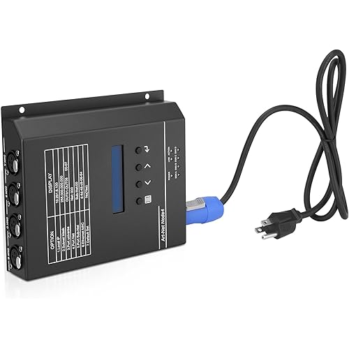 4-Port ArtNet to DMX Converter with PoE, 4-Universe Bidirectional Art-Net to DMX512 Node, 4-Channel Network Converter for Lighting Controller Interface, Rack & Truss Mountable