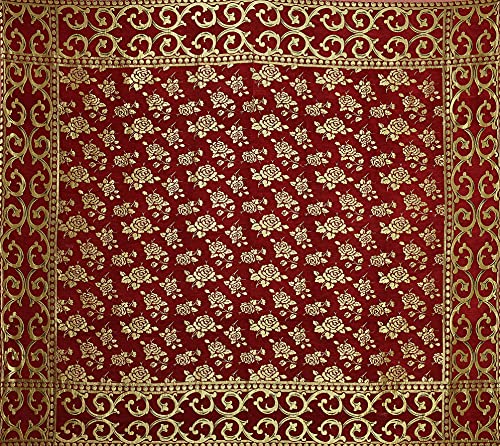 Image of Velvet Queen Size Bedsheet Set, 3 Piece Jaquard Weaved Long Life Bedsheet With 2 Pillow Covers, Coffee Colour (Red), 180 TC