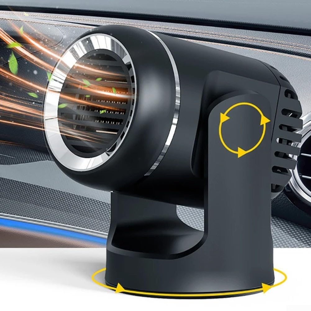Chauffage d'appoint portable compact 12 V/24 V pour voitures, idéal pour dégivreur de pare-brise pour SUV et camions par temps froid (12 V)