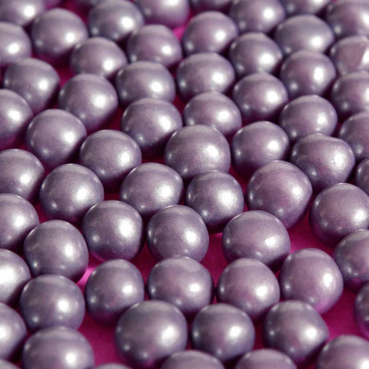 Purple 6mm Edible Pearls Natural Colour Cup Cake Sprinkles Suitable for Vegans Halal Kosher Gluten Dairy Free Mixed Baking (120g / 4.2oz)