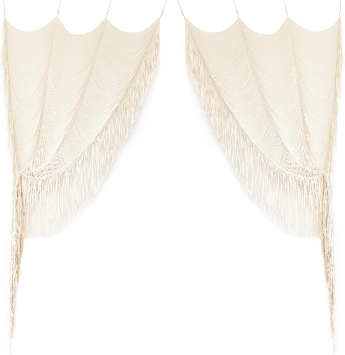 2 Panels Macrame Curtains 59"W*75"L Boho Doorway Window Curtains Handwoven