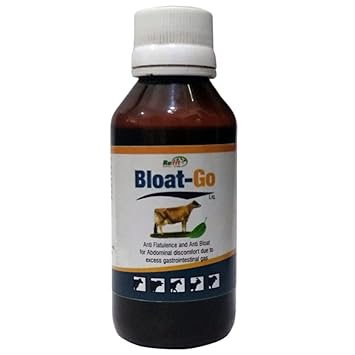 REFIT ANIMAL CARE - Anti Bloating & Gastrointestinal Supplements for Cow, Cattle & Farm Animals(Bloat-Go 100ml.*5Pcs.)