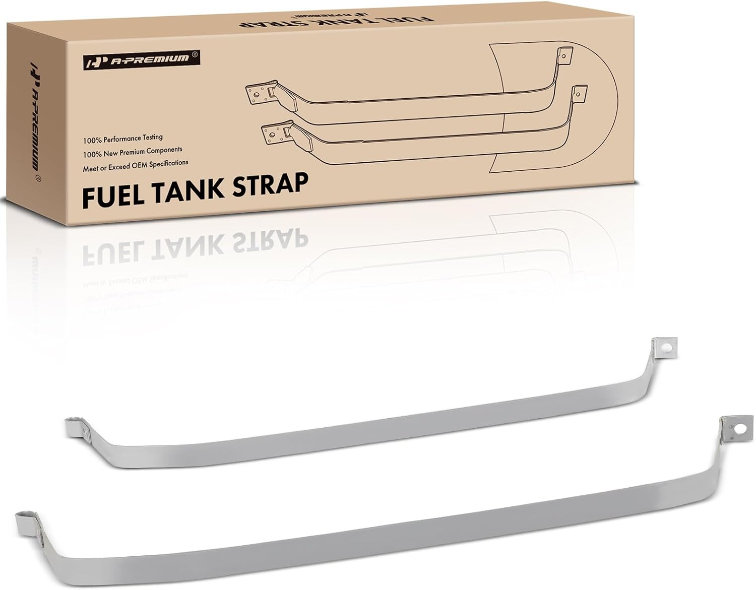 A-Premium Set of 2PCS Fuel Tank Straps Compatible with Chevrolet El Camino & GMC Caballero, 1978-1987, 3.3L 3.8L 4.3L 4.4L 5.0L 5.7L