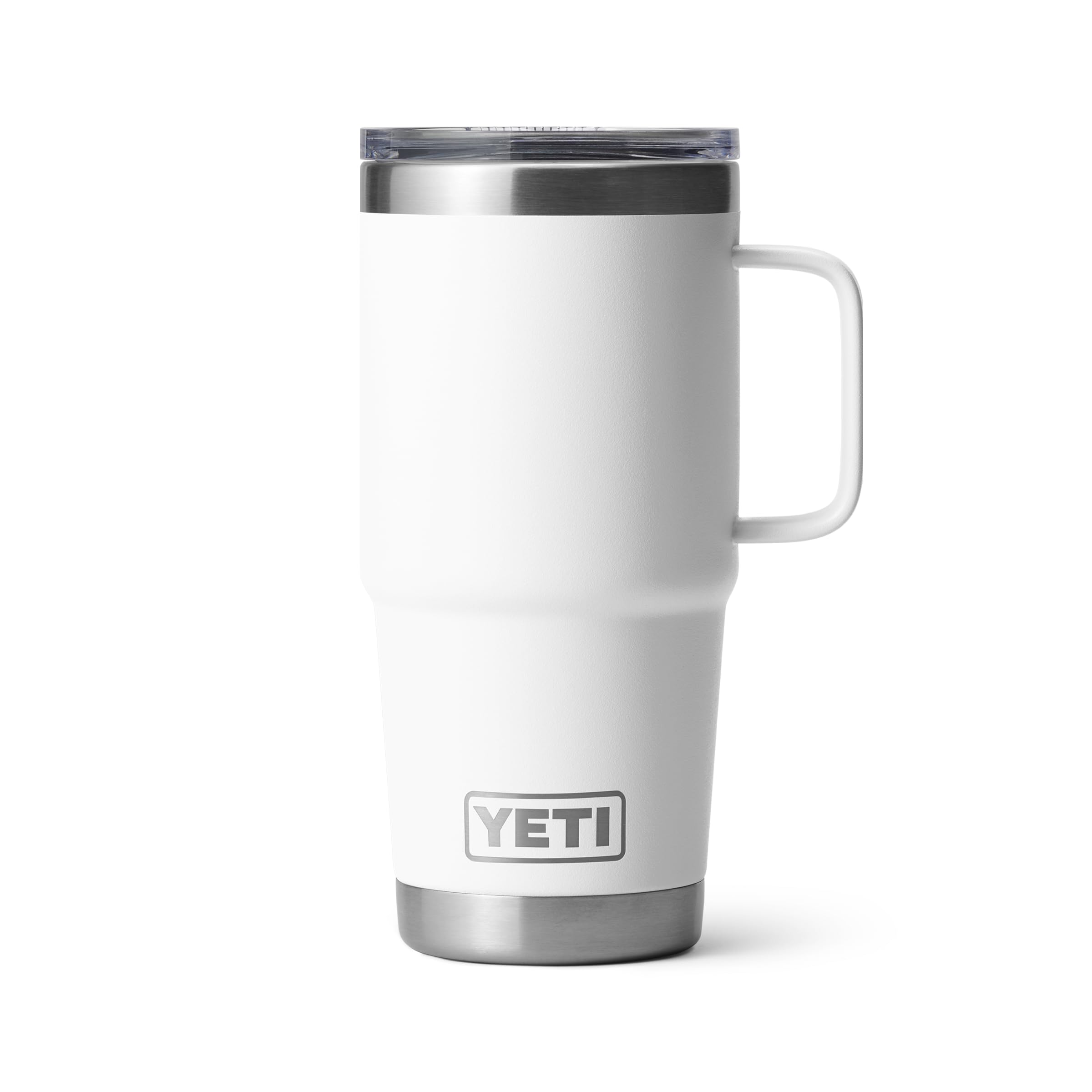 YETI Rambler Travel Mug, Stainless Steel Vacuum Insulated with Stronghold Lid, White, 20 oz (591 ml) - Image 2