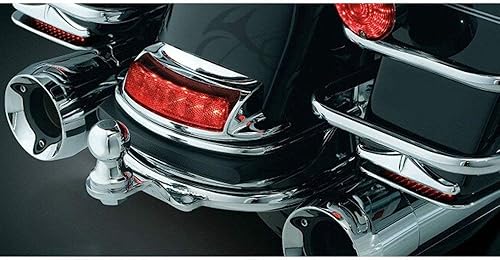 Miniatura 3 de XMT-Moto Enganche de remolque cromado con bola para Harley Davidson Motorcycle FLT FLHT FLHR 1980-2008