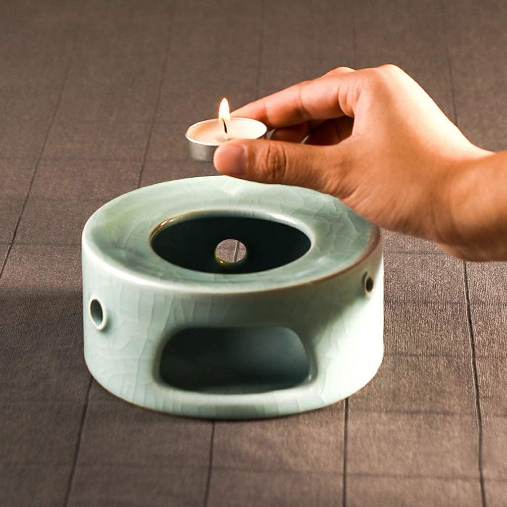 Teapot Warmer Teapot Heating Base Tealight Heating Pedestal Tea Heater Tea Stove for Heating Food (Color : B)