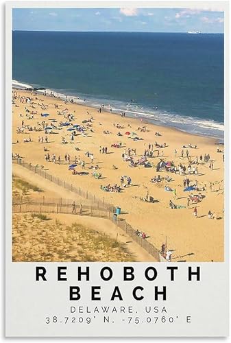 Strand Poster Bunter Druck, Strand Wandkunst, Strand Foto Dekor, Poster for Room Aesthetics Canvas Wall Art Poster And Print Unframe-style