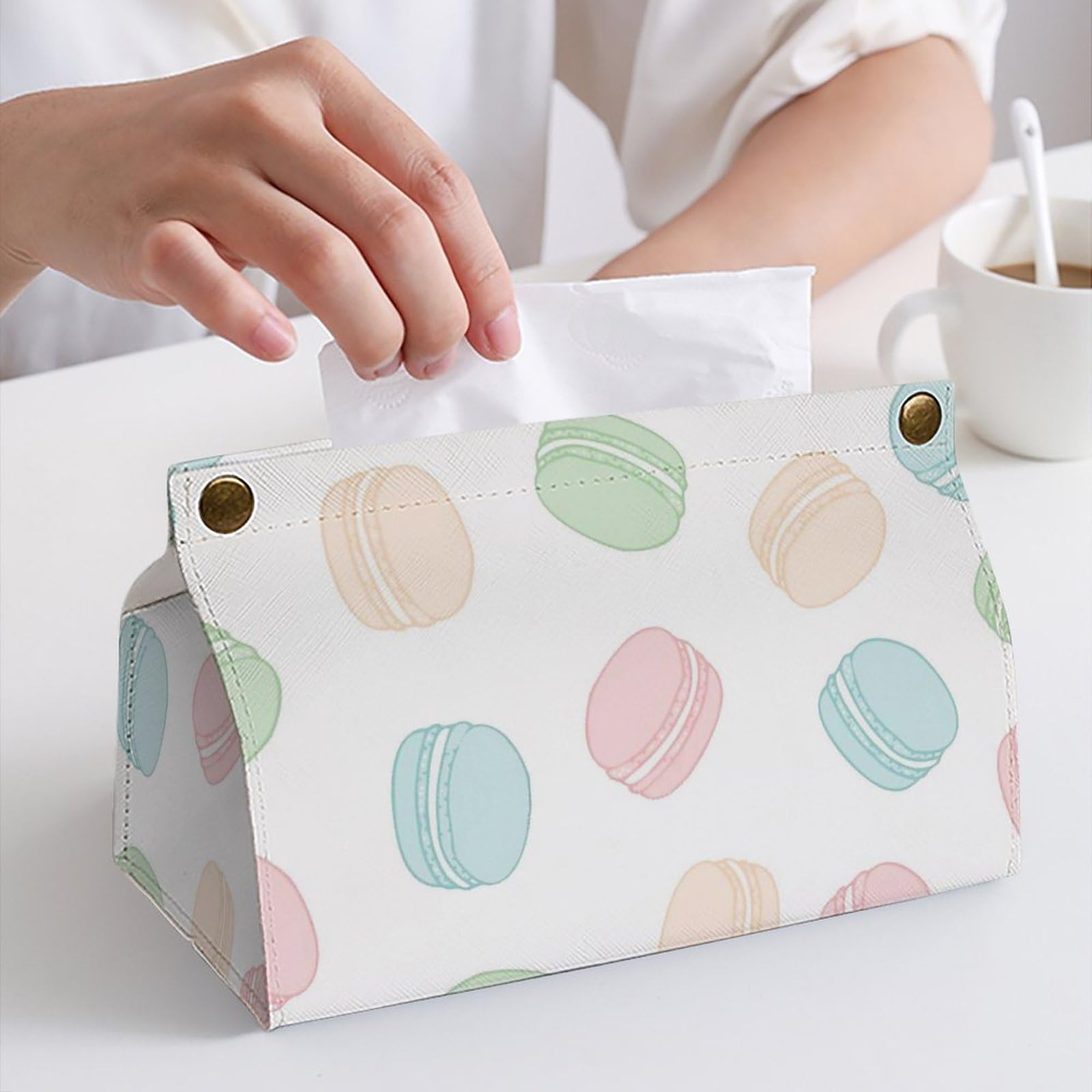 Amazon｜ティッシュケース ティッシュ カラフルなマカロン ティッシュ
