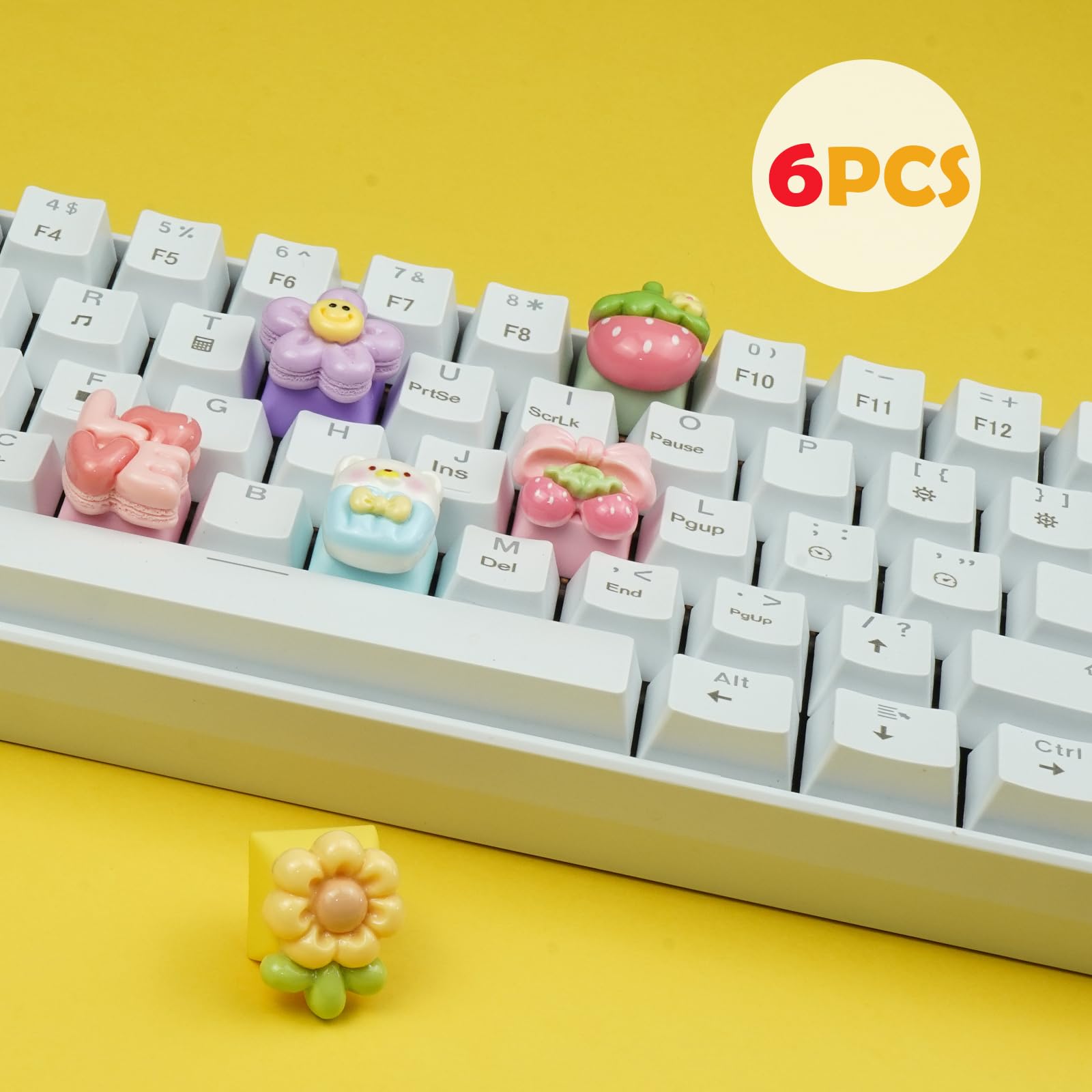 Amazon.com: Wonhibo 6 PCS Cute Keycaps for Cherry MX Keyboards