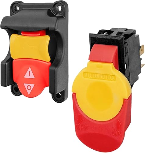 Miniatura 9 de POWERTEC Interruptor de bloqueo de seguridad de doble voltaje de 110 V220 V, reemplazo de interruptor de sierra de mesa de 1 HP con palanca para