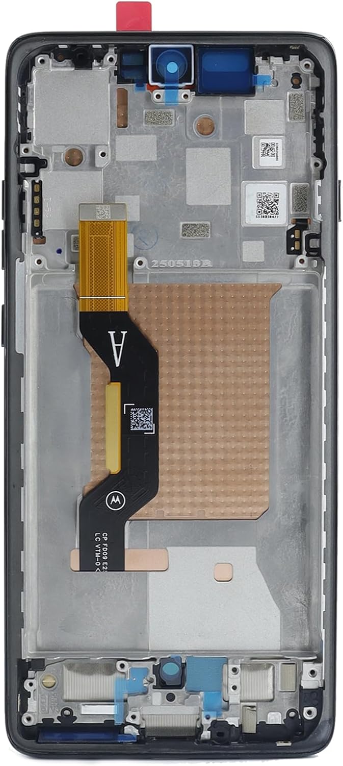 LCD Display Touch Screen Panel Digitizer Assembly with Frame Black Replacement for Motorola Moto Edge 2025 XT2519 XT2519-1 XT2519-2 6.7"