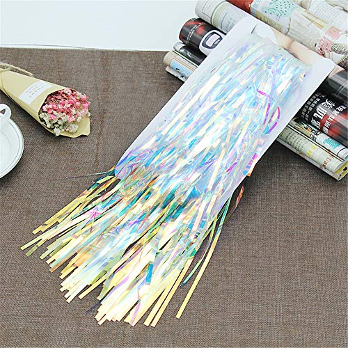 Asunflower Metallic Foil Fringe 6.5Ft Iridescent Fringe Holidays Party Photo Backdrop Multicolor Curtain Door Streamers #TOP3