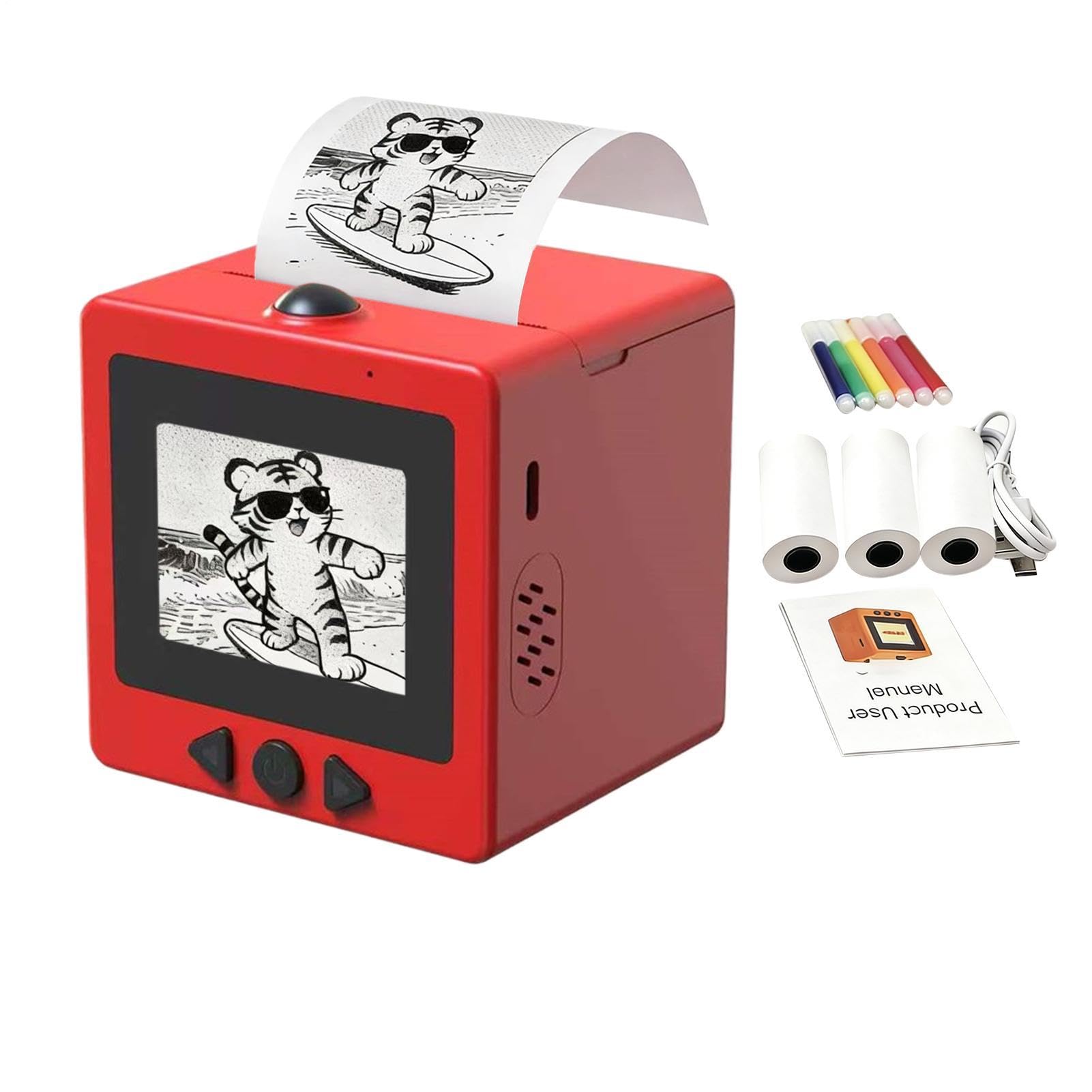 Impresora De Cajas De Pegatinas AI | Impresora Inteligente Con Cajas De Pegatinas De Voz Con IA Con Pantalla De 2,4"|Mini Fabricante De Pegatina-s Térmicas, Educativo Para Niños,bricolaje,fotos